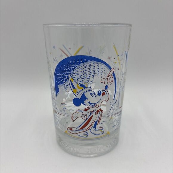 WALT DISNEY WORLD 25th ANNIVERSARY "REMEMBER THE MAGIC" MICKEY MOUSE Glass 1996 - Picture 1 of 9